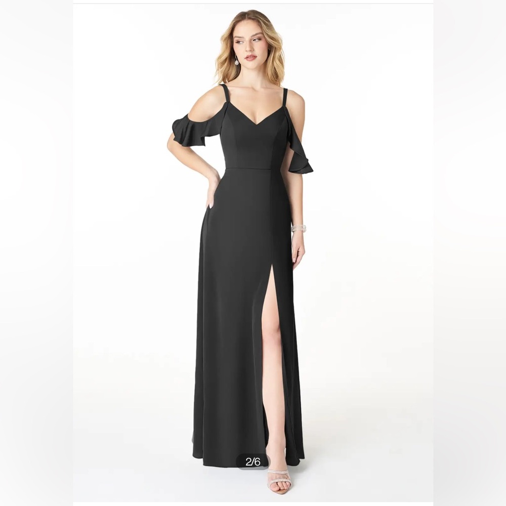 AZAZIE ANDIE STRETCH SATIN DRESS -A12 - Black